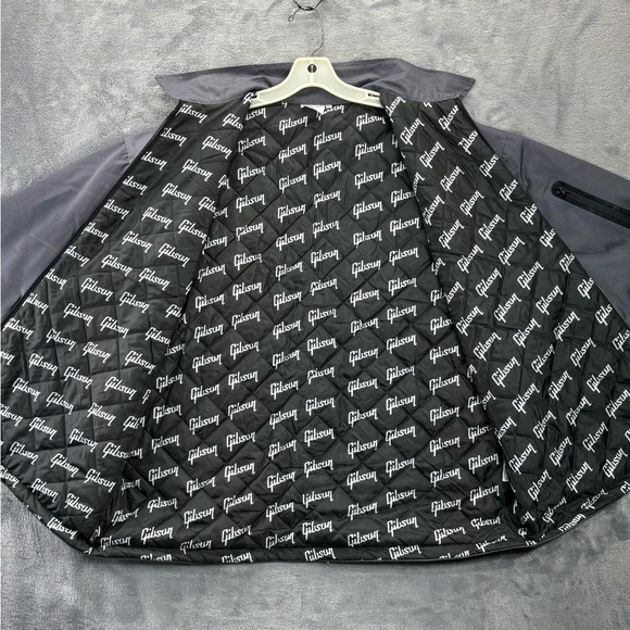 NWT Gibson Guitars Workwear FSP Jacket Gray Black Adult 2XL Lined Quilted Logo - Picture 7 of 16